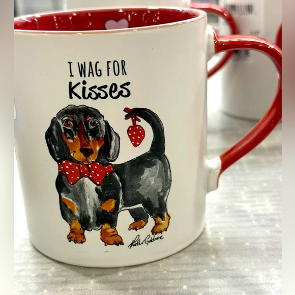 Other - NEW-Spectrum Design 18oz Ceramic I Wag for Kisses Mug By Heather Goldminc